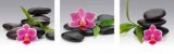 3 staklene slike u setu Purple moods ili Zen stone range 30 x 30 cm