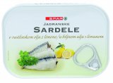 Srdele u biljnom ulju s limunom ili s povrćem Spar 105g
