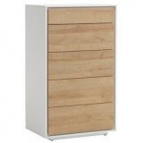 Komoda Agerfeld 4+1 ladice hrast/bijela