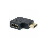 Manahattan Hdmi adaptor, a-female/a-male, left angle, black, polybag