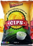 Čips rebrasti vrhnje i luk Hrusk 150 g