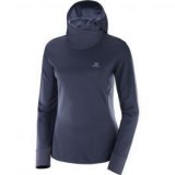 Salomon AGILE LS HOODIE W, pulover, plava