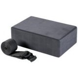 Energetics YOGA BLOCK AND STRAP SET, set fitnes, siva