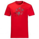 Jack Wolfskin MARBLE PAW T MEN, muška majica za planinarenje, crvena