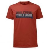 Jack Wolfskin SLOGAN T MEN, muška majica za planinarenje, crvena