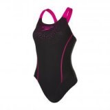 Speedo SPORTS LOGO MDLT AF BLACK/PINK, ženski kupaći kostim jednodjelni, crna