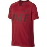 Nike B NK DRY TOP SS MILER GFX, majica, crvena