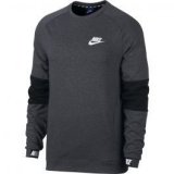Nike M NSW AV15 CRW FLC, muški pulover, crna