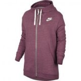 Nike W NSW GYM CLC HOODIE FZ, ženska jakna za fitnes, crvena