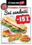 Pan pek letak Posebna ponuda -15% na sendviče 16.09.-15.10.2017.