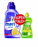 Tekući deterdžent za rublje Meri Merino 3 l + deterdžent za suđe classic Čarli 500 ml
