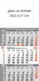 Kalendar zidni trodijelni sa spiralom 2020