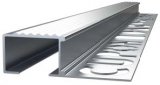 Aluminijski kutni profil za pločice stepenišni ravni protuklizni srebro mat 10 mm x 2,5 m