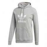 Adidas trefoil hoodie, muški pulover, siva