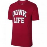 Nike jordan rise "dunk life" basketball t-shirt, majica, crvena