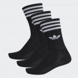 Adidas solid crew sock, muške kratke čarape, crna, classics