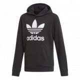 Adidas trefoil hoodie, dječji pulover, crna 