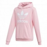 Adidas trefoil hoodie, dječji pulover, roza 