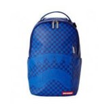 Sprayground blue checkered shark backpack, ruksak, plava