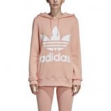 Adidas trefoil hoodie, ženski pulover, roza