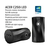 Projektor DLP ACER C250i, 1920 x 1080, 300 ANSI lumena, 5000:1, HDMI, USB 2.0, crni + WiFi