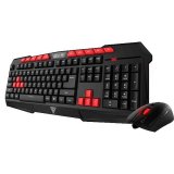 Tipkovnica + miš GAMDIAS GKC100, crna, US layout, USB
