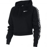 Nike hoodie crop, ženski pulover, crna