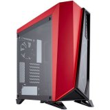 Corsair Carbide series spec-omega tempered glass mid-tower atx gaming case - black/red