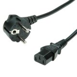 Kabel naponski Roline Schuko Plug (M) na IEC320 C13 (Ž) 1.8m crni ravni šuko 19.08.1018