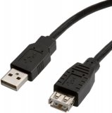 Kabel USB 2.0 Roline USB A (M) na USB A (Ž) 1.8m crni produžni 11.02.8948
