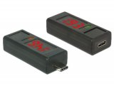 Adapter DELOCK, USB-C (M) na USB-C (Ž), s LED indikatorom za napon i struju