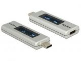 Adapter DELOCK, USB-C (M) na USB-C (Ž) s OLED indikatorom napona i jačine, dvosmjerni