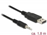 Kabel DELOCK, USB 2.0 TTL (M) na 2.5 mm stereo jack, 5V, 1.8m