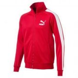 Puma iconic t7 track jacket pt, muška jakna, crvena