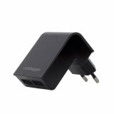 Gembird 2-port universal usb charger, 2.1 a, black