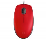 Miš LOGITECH M110 Silent, žični, optički, USB, crveni