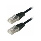 Transmedia S-ftp cat5e patch cable, 0,3m, black