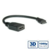 Kabel HDMI VALUE HDMI (Ž) - Mini HDMI (M) crni 0.15m High Speed with Ethernet 11.99.5586
