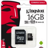Memorijska kartica KINGSTON Canvas Select Micro SDCS/16GB, SDHC 16GB, Class 10 UHS-I + adapter