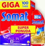 Talete za pranje posuđa+gel za pranje posuđa Somat 100 tableta i 450 ml