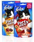 1+1 gratis na poslastice za mačke razne vrste Felix Party Mix 60 g