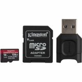 Memorijska kartica KINGSTON Micro SDXC Canvas React Plus, 128GB, MLPMR2/128GB, Class 10 UHS-II, USB i SD adapter