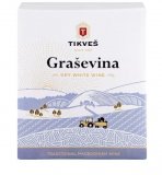 Graševina ili Vranac bijelo ili crno vino bag in box Tikveš 5 L