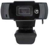 Web kamera Manhattan 1080p USB Webcam FullHD 2MP30fps USB-A integriran mikrofon Adjustable Clip crna 462006
