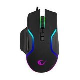 GAMING MIŠ RAMPAGE MIRACLE ŽICANI 7200 DPI RGB CRNI