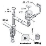 UGRADBENI ELEMENT SUDOPER SIFON JEDNODJELNI S-L FI90/PS-PP 31096