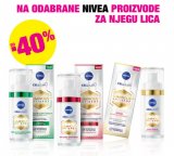 Do -40% na odabrane proizvode za njegu lica Nivea