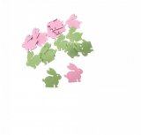 Sitna dekoracija zec primjer modela, raznih boja, drveno, 16 komada, dimenzije: ca. 50mm