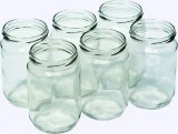 Staklena tegla + poklopac 370 ml, 6/1