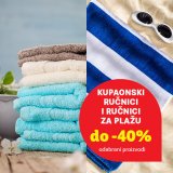 Do -40% na kupaonske ručnike i ručnike za plažu